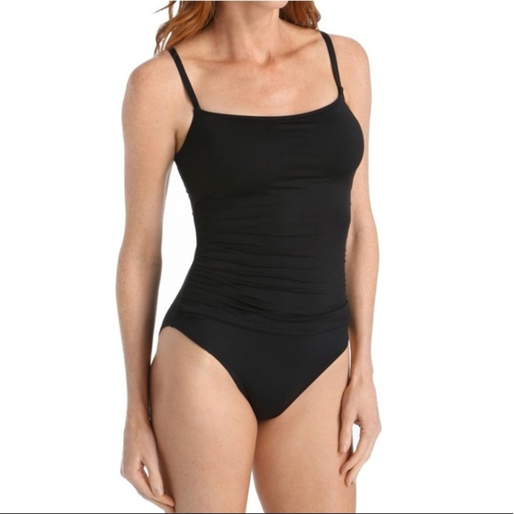 La Blanca Black One Piece Swimsuit Size 4 - Picture 1 of 10